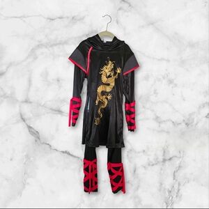 Mystical Dragon Warrior Kids Costume - Black and Gold